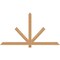 Ekena Millwork Kennewick Timber Gable Bracket, Western Red Cedar, 72"W x 39"H x 1 1/2"D x 3 1/2"F, 13/12 Pitch GBW072X39X0204KEN00SWR - alternate 1
